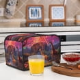 thumbnail image 5 of KLL Lantern Giraffes Magical Forest Print 4 Slice Toaster Dust Covers Kitchen Small Appliance Cover with 2 Pockets,Can hold Jam Spreader Knife & Toaster Tongs (12.4 x 10.6 x 8.2), 5 of 6