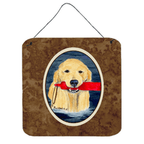 Carolines Treasures SS8868DS66 Golden Retriever Aluminum Metal Wall or Door Hanging Prints, 6 x 6", Multicolor