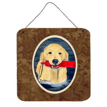 Carolines Treasures SS8868DS66 Golden Retriever Aluminum Metal Wall or Door Hanging Prints, 6 x 6", Multicolor