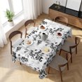 thumbnail image 3 of Black Gray Fruit Table Cloth Waterproof Tablecloths, Vintage Plant Nature Botanical Flower Tablecloth Dining Table Cover for Kitchen Party Tabletop Outdoor, Rectangle Tablecloth 54x108 Inch, 3 of 9
