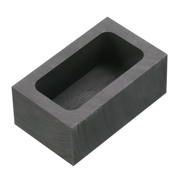 Gold Silver Graphite ingot mould Crucible for Casting Metal 1.57"x0.79"x0.59" (250g Gold/108g Silver)