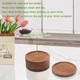 thumbnail image 2 of 5-Piece Set of Natural Wood Beverage Coasters with Storage Holder | Rustic Tabletop Decor for Contemporary Homes, Protective Surface Coverings for Drinks, Perfect for Holiday Gatherings, 2 of 6