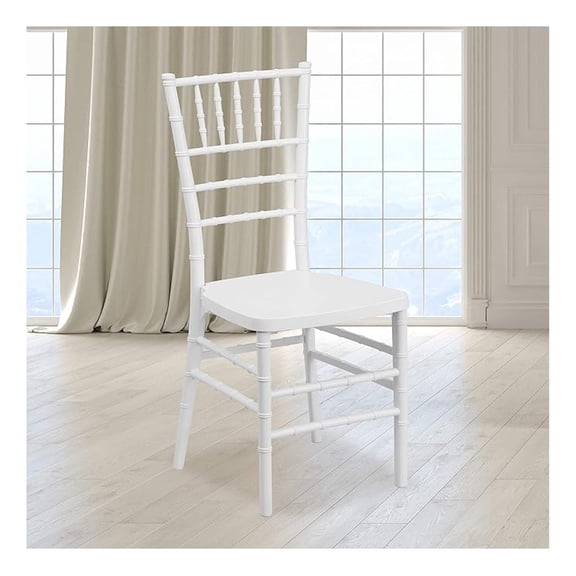 AIZYT Matte White Resin Stacking Chiavari Chair Lightweight Wedding Banquet Event Chair for Indoor Outdoor