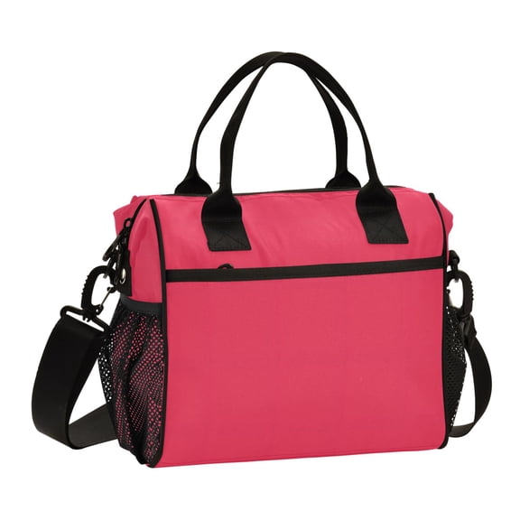 ALAZA Rose Red Insulated Lunch Bag Reusable Tote Box Adjustable Shoulder Strap for Work Picnic
