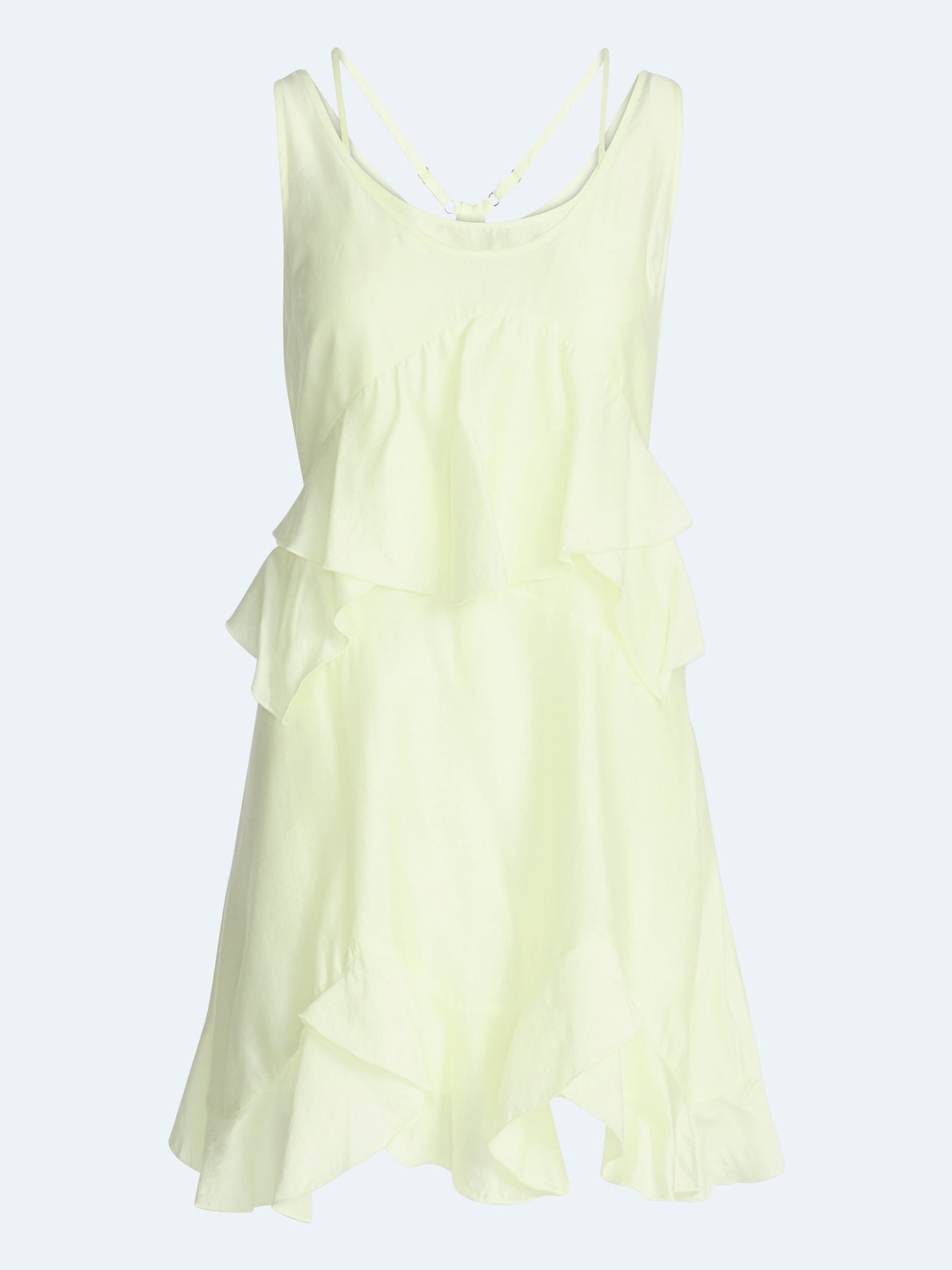 Devil Wears Prada Scoop Collection Women’s and Women's Plus Mini Ruffle Tank Dress, Sizes XS-4X