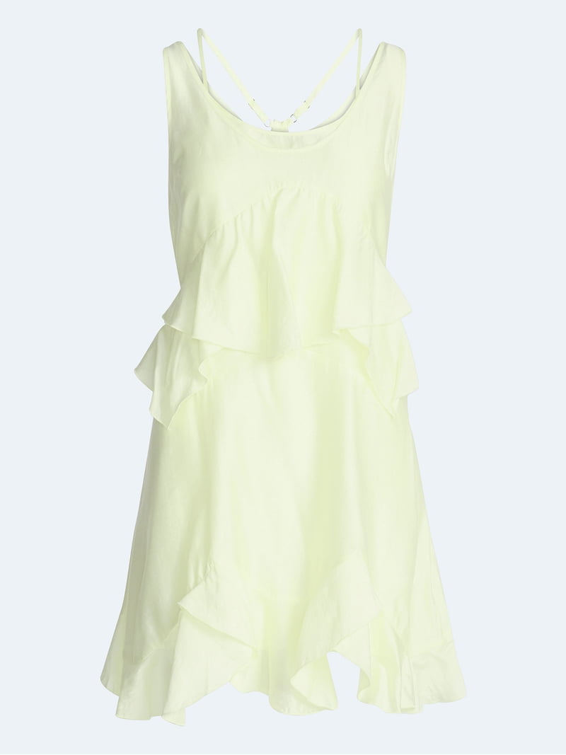 Devil Wears Prada Scoop Collection Womens and Women's Plus Mini Ruffle Tank Dress, Sizes Xs-4x, Size: Large, Yellow Devil Wears Prada Scoop Collection Womens and Women's Plus Mini Ruffle Tank Dress, Sizes Xs-4x, Size: Large, Yellow