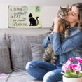 thumbnail image 6 of A Home Without a Cat is Just House Rustic Metal Sign Wall Decor Pet Lover Gift, 6 of 7