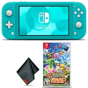 Nintendo Switch Lite Gaming Console Bundle with Pokemon Snap Game and Cleaning Cloth