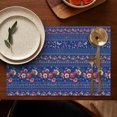 thumbnail image 5 of Pioneer Flower Floral Print Pattern Summer Placemats Table Placemats Set Of 4-Linen Kitchen Washable Placemats Table Mats 12x18 Inch Non-Slip Heat Resistant, 5 of 6