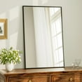thumbnail image 1 of BEAUTYPEAK 24"x36" Bathroom Mirror Wall Mirror with Rectangular Metal Frame, Black, 1 of 15
