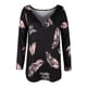 thumbnail image 5 of Camisas Para Mujer Camisetas de Gran Tamaño Manga Larga Casual Moda Cuello en V Flores Estampadas Fuera Del Hombro Blusa Superior Odeerbi ODB135757, 5 of 5