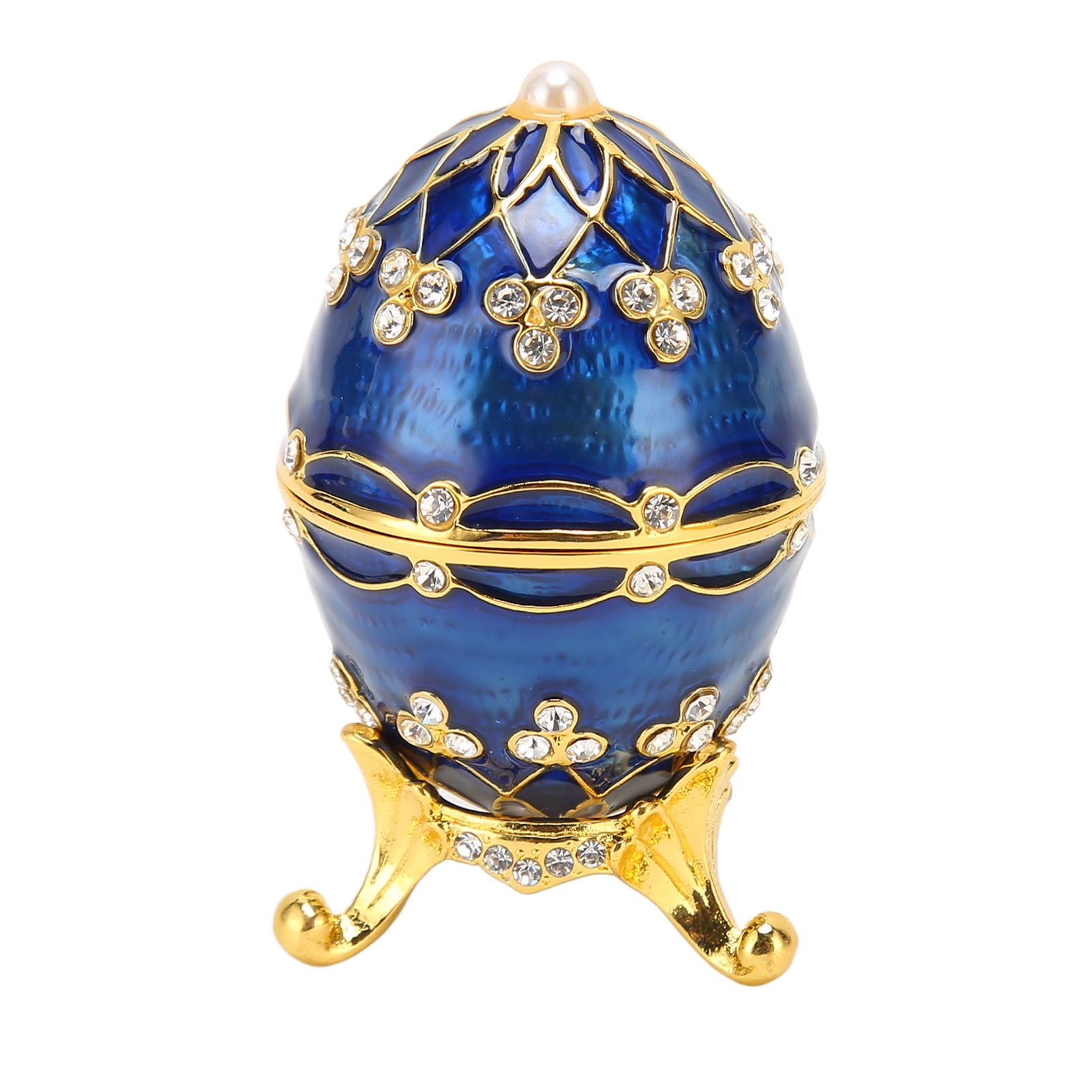 Enameled Faberge Egg, Enameled Faberge Easter Egg Jewelry Box,Decorative  Hinged Jewelry Trinket Box, Egg Trinket Box Enamelled Jewelry Box ,for