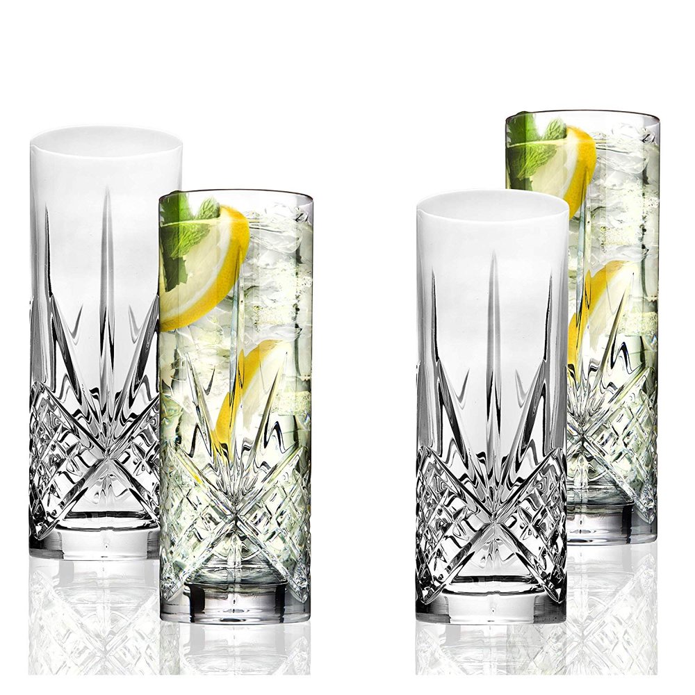 Godinger Tall Beverage Glasses Collins All Purpose Dublin Collection