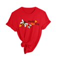 thumbnail image 5 of TSADFHJI Chandails en Molleton pour Femmes Sans Capuche avec Photo T-Shirt Imprimé Journée Mondiale Manches Courtes Col Rond TG Rouge, 5 of 5