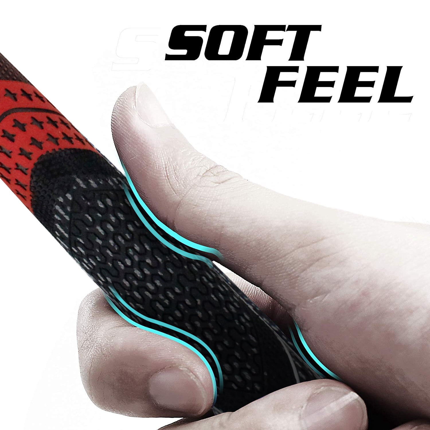 Crestgolf Multi -Compound Golf Grips, Standard/Mid Size All-Weather Control Thread Technology Rubber Combine with Carbon Yard, Anti-Slip-Set of 13