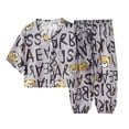 thumbnail image 2 of Cethrio Kids Boys Summer Pajama Sets, 2 Piece Buttons Cotton Soft Boys' Sleepwear Black Size 2-3T, 2 of 3