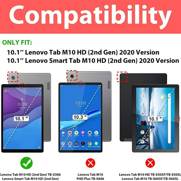 Dteck Rugged Case for Lenovo Tab M10 HD 2nd Gen TB-X306X / Smart