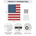 thumbnail image 2 of 4th of July RV Awning Sun Shade Screen 9'X7' US Flag Mesh Sunscreen Red Stripes Stars Blue Awning Shade Screen with Zipper UV Blocker Completed Kits Outdoor Canopy for RV Motorhome Camper Travel, 2 of 7