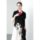 thumbnail image 2 of Traje de dos piezas con estampado de tinta opcional de 4 colores plisado de Sanzhai, falda plisada, vestido de mujer adelgazante de moda, 2 of 5