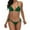 Green, variant on Lovzfmll Trikini Set for Women, Tied Halter Top, Solid Color Backless High Waisted Bathing Suit for Beach and Pool