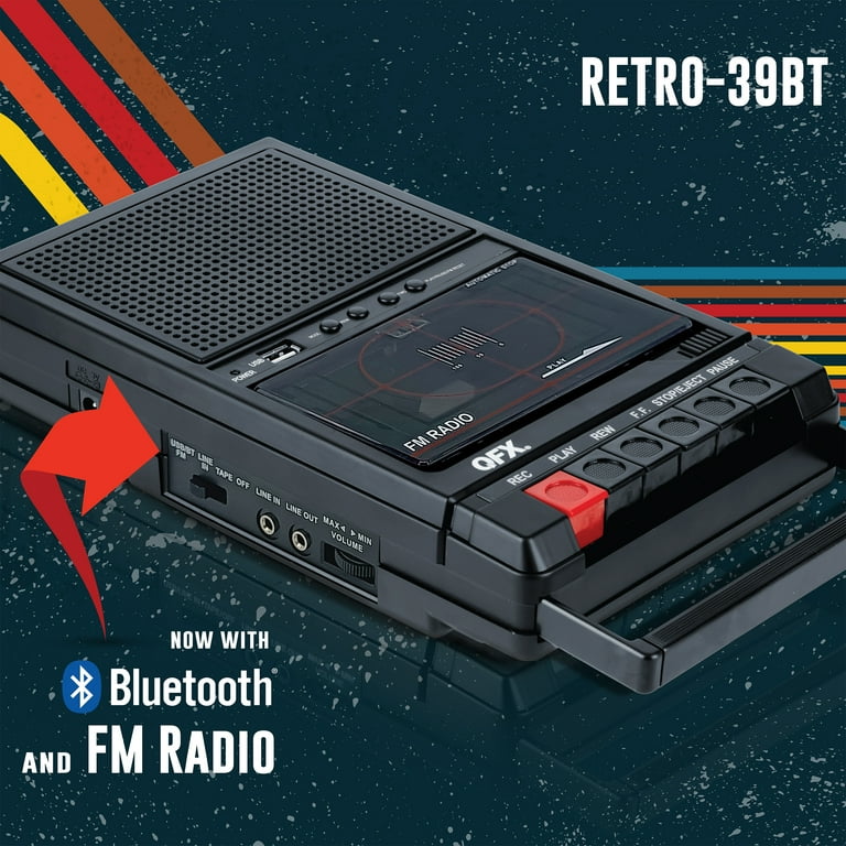 Bluetooth対応 カセットプレイヤー　QFX RETRO SHOEBOX QFX RETRO SHOEBOX - Bluetooth対応 – ODD TAPE