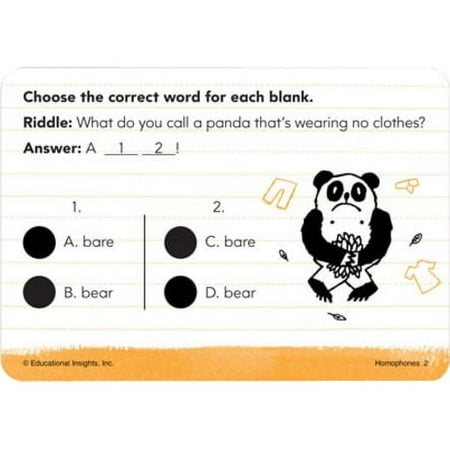 Hot Dots Laugh it Up! Vocabulary Development Cards, Homophones