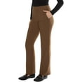 thumbnail image 4 of Matty M Women's Pull On Straight Leg Office Pants Brown, Sz Large, 4 of 4