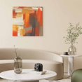 thumbnail image 2 of Wall Art Prints, Burnt Orange Brown Framed Canvas Prints for Bedroom Living Room Bathroom Office, Farmhouse Ombre Abstract Mottled Art Gallery Wrap Wall Art Poster for Gifts Home Decor 16"x16", 2 of 9