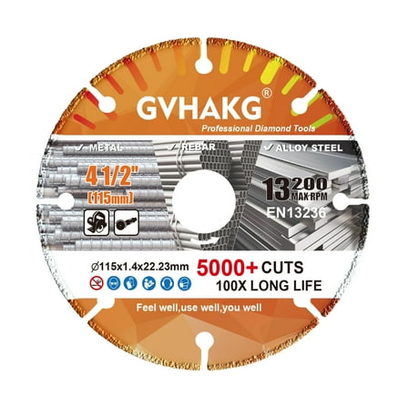 115mm Diamond Cutting Wheel  for Metal, Rebar, Iron, Alloy Steel, Aluminum​