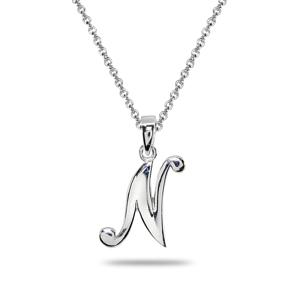 Offset Lowercase Initial Necklace (1 Initial)