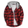 thumbnail image 3 of COOFANDY Men's Fleece Shirt Hoodie Jacket Long Sleeve Button Down Drawstring Sweatshirt, 3 of 9