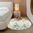thumbnail image 2 of Green Eucalyptus Leaves Round Area Rug 7Ft Washable Circle Rugs for Dorm Laundry Room, Daisy Summer Botanical Farmhouse Non-Slip Carpet Floor Mats Indoor Outdoor Carpet Runner Aesthetic Home Decor, 2 of 8