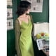thumbnail image 4 of 2023 Nuevo vestido ajustado de verano para mujer con tirantes finos, escote en V y frutas verdes, sexy, para discoteca, 4 of 5