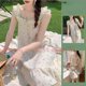 thumbnail image 3 of Camisones con tirantes finos para mujer, camisón de verano con estampado Kawaii, fino y elegante, con volantes, Retro, holgado y cómodo para salón, 3 of 5