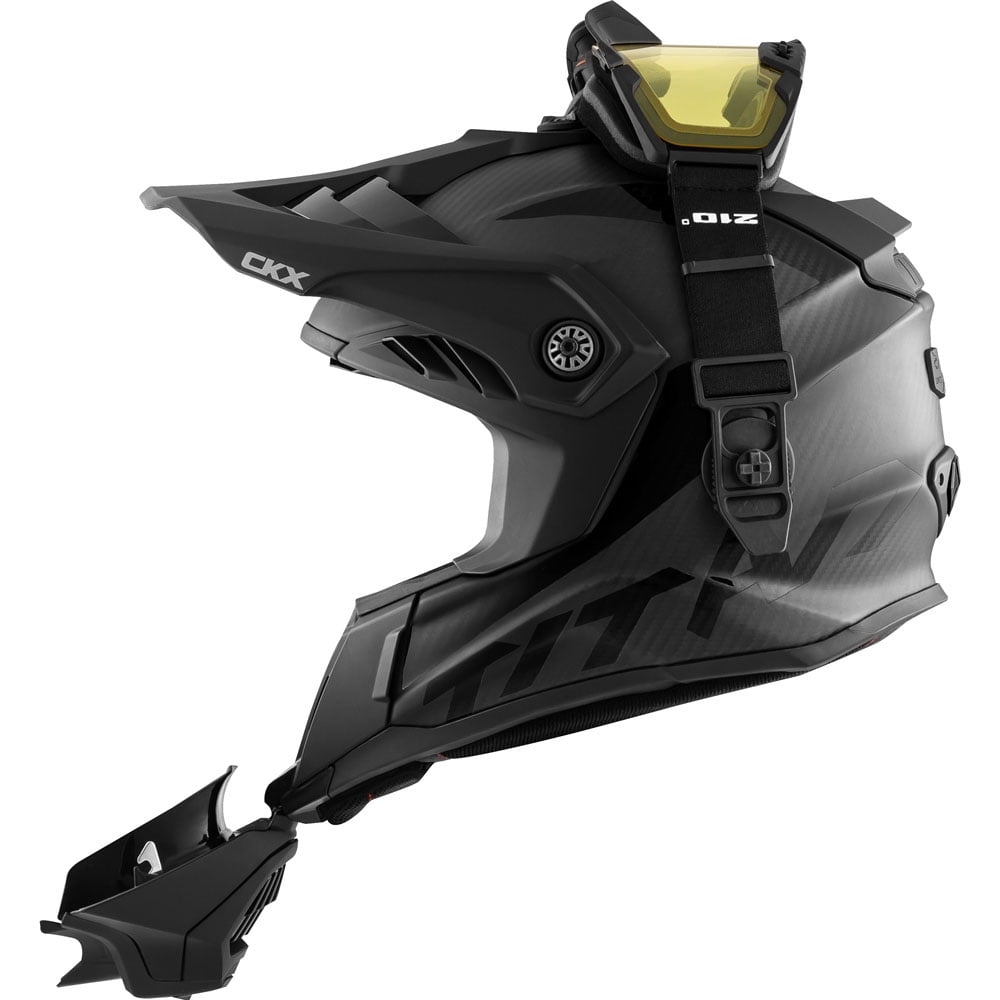 CKX Titan Air Flow Carbon Full Face Snowmobile Helmet Matte Black 509903