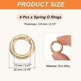 thumbnail image 2 of Uxcell Spring O Rings, Metal Round Clips Keyrings Snap Buckle Clasps for Keychains Bags Purses Straps Dog Leashes DIY Crafts Light Gold 0.8 Inch, 2 of 7