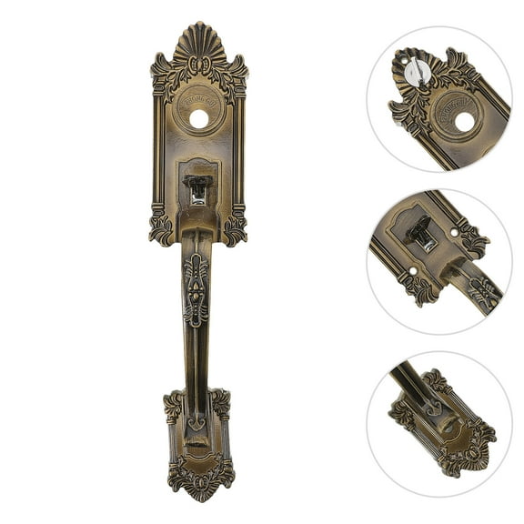 Raindrops 1 Set Door Safety Handle Lock Metal Door Handle Lock Vintage Door Lock Lock For Door