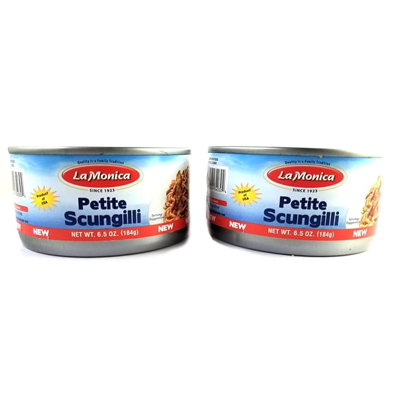La Monica Petite Scungilli Sliced Young Tender Conch 4 - 6.5 ounce cans