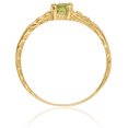 thumbnail image 2 of 10K Solid Yellow Gold 3mm Green Peridot Ring August Birthstone Jewelry, 2 of 4