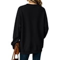 thumbnail image 4 of Oversized Crewneck Sweatshirts for Women Warm Comfy Fleece Cute Sweatshirts | No Hood Scoop Neck, Over Sized Loose Fitted, Lightweight Soft Cozy, Teens Juniors Boyfriend,2XL, 4 of 6