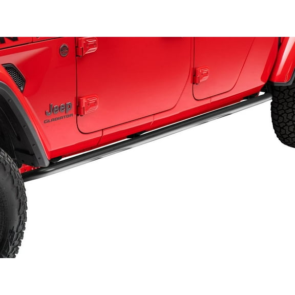 N-Fab by RealTruck RKR Rails for Jeep Gladiator JT | Cab Length, Tubular Steel, Textured Black | J194TRKR | Fits 2020-2024 Jeep Gladiator (JT) 4 Door All Beds, SRW Gas Clearance