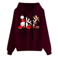 thumbnail image 1 of Agifergs Chandail pour Femmes Automne, Blouse Décontractée de Mode pour Femmes à Manches Longues Imprimée, Chandails à Capuchon à Enfiler Imprimés de Noël, 1 of 5