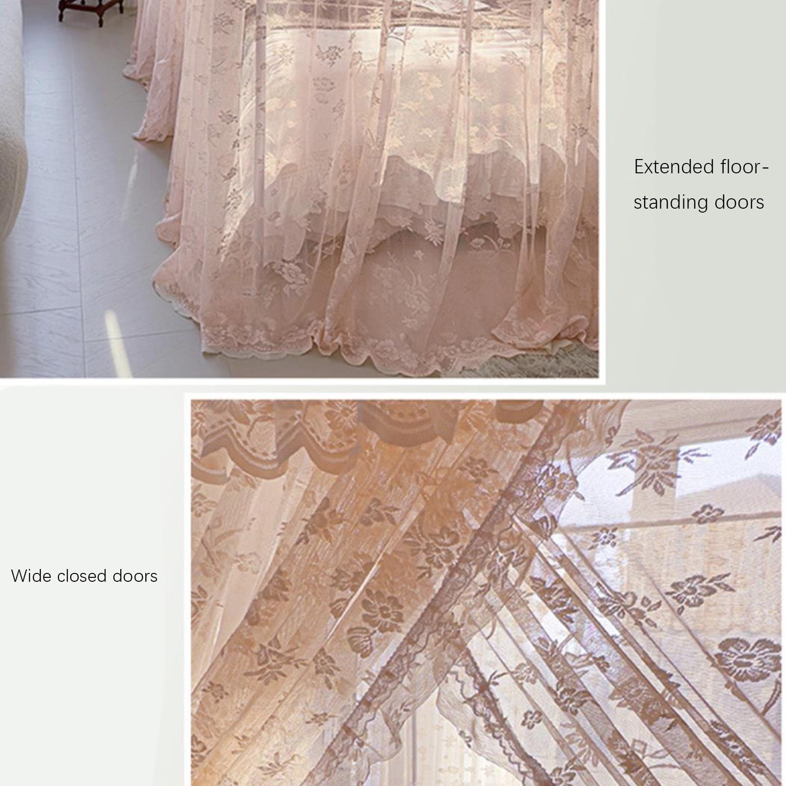 4 Corners Post Princess Canopy Bed Curtains Mosquito Net Bed Drapes Play Tents Room Decoration for Indoor Outdoor