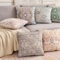 thumbnail image 7 of Boho Floral Throw Pillow Covers 16x16 inch Set of 2,Grey Boho Rug Geometric Floral Pattern Decor Double Sided Pattern Cushion Cover Soft Pillow Case Living Sofa Room Bed Square Pillow Cover, 7 of 7