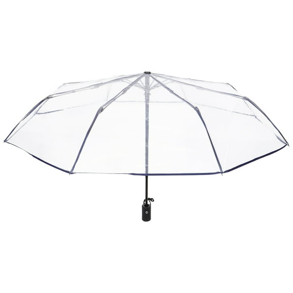HOMEMAXS  Fully Automatic Three-fold Transparent Umbrella Tote Clear Bubble Umbrellas Mini Travel