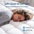 thumbnail image 6 of Queen Mattress Pad - Quilted Fitted Mattress Topper Protector, Soft Noiseless Pillow Top Cover with 8-21" Deep Pocket, Cooling Breathable 4D Spiral Fiber 60x80" White, Basic Plush (130 GSM), 6 of 11