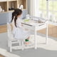 thumbnail image 4 of Costway Juego de Mesa y Silla para Niños Mesa de Actividades con Almacenamiento y Soporte para Rollo de Papel para Dibujar Estudiar Jugar, 4 of 9
