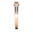 thumbnail image 5 of Dazzlingrock Collection 1.00 Carat (ctw) 10k Princess & Round 3 Stone Diamond Ladies Bridal Engagement Ring 1 CT, Rose Gold, Size 5.5, 5 of 7