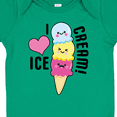 thumbnail image 4 of Inktastic I Love Ice Cream with Cute Ice Cream Cone Boys or Girls Baby Bodysuit, 4 of 5