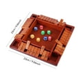 thumbnail image 2 of Shut The Box Game: 2-6 Player Wooden Board Math Game with 2-12 Dice | Educational Family Night Entertainment | Classic Pub Style | Funny Family Board Games(B), 2 of 12